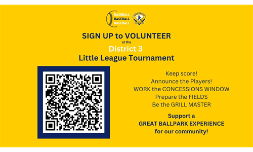 Support the District 3 12u Tournament